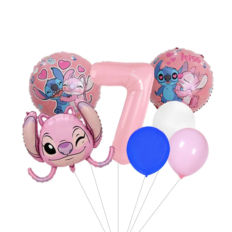 Lilo & Stitch Foil Balloon – Number & Character Aluminium Balloon