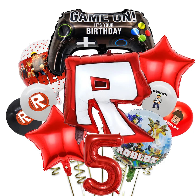 Roblox Themed Balloon Party Set | Kids Birthday Decoration Kit