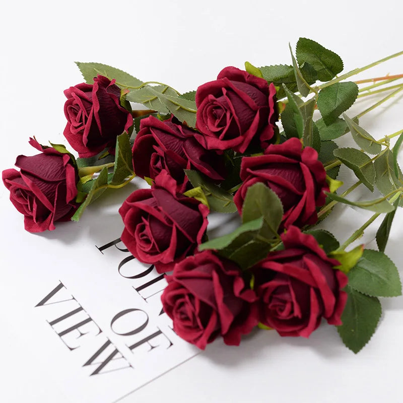 Silk Artificial Roses — Realistic Faux Rose Flowers for Weddings & Décor