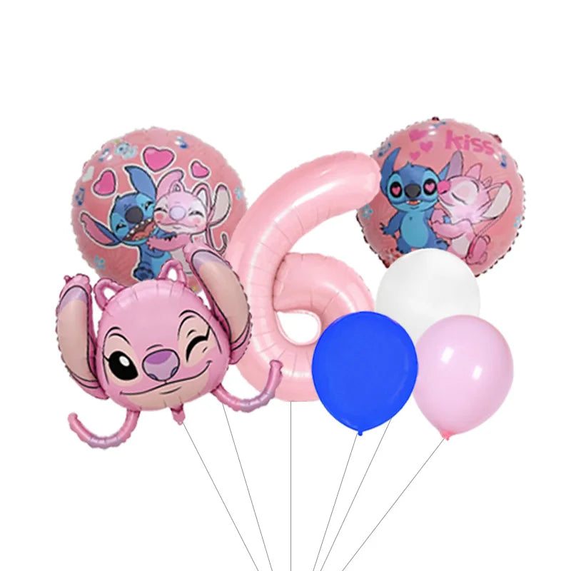 Lilo & Stitch Foil Balloon – Number & Character Aluminium Balloon