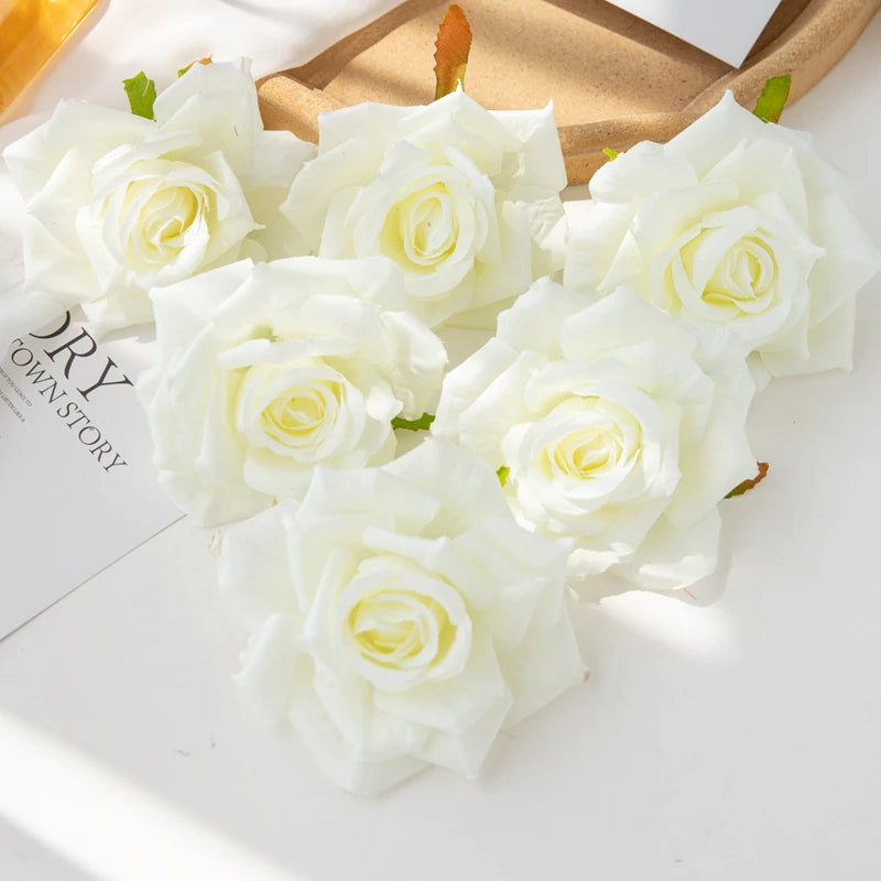 Silk Rose Heads – Pack of 100 | 10cm Bulk Artificial Flowers for Weddings & Events