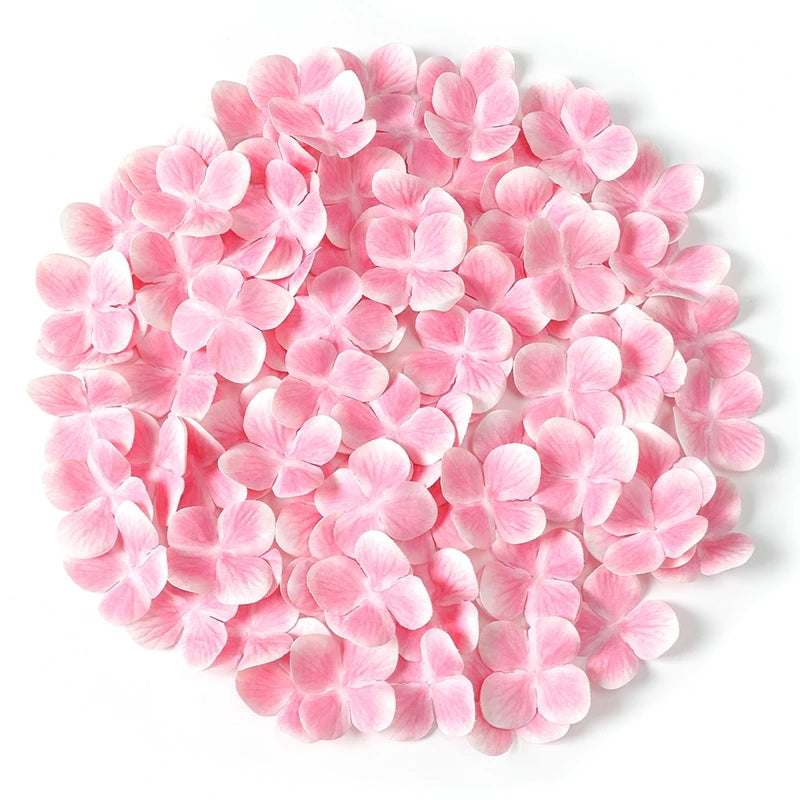 Silk Artificial Hydrangea Petals – 50, 100 or 200 Pcs | 11 Colours | Wedding & Party Decor