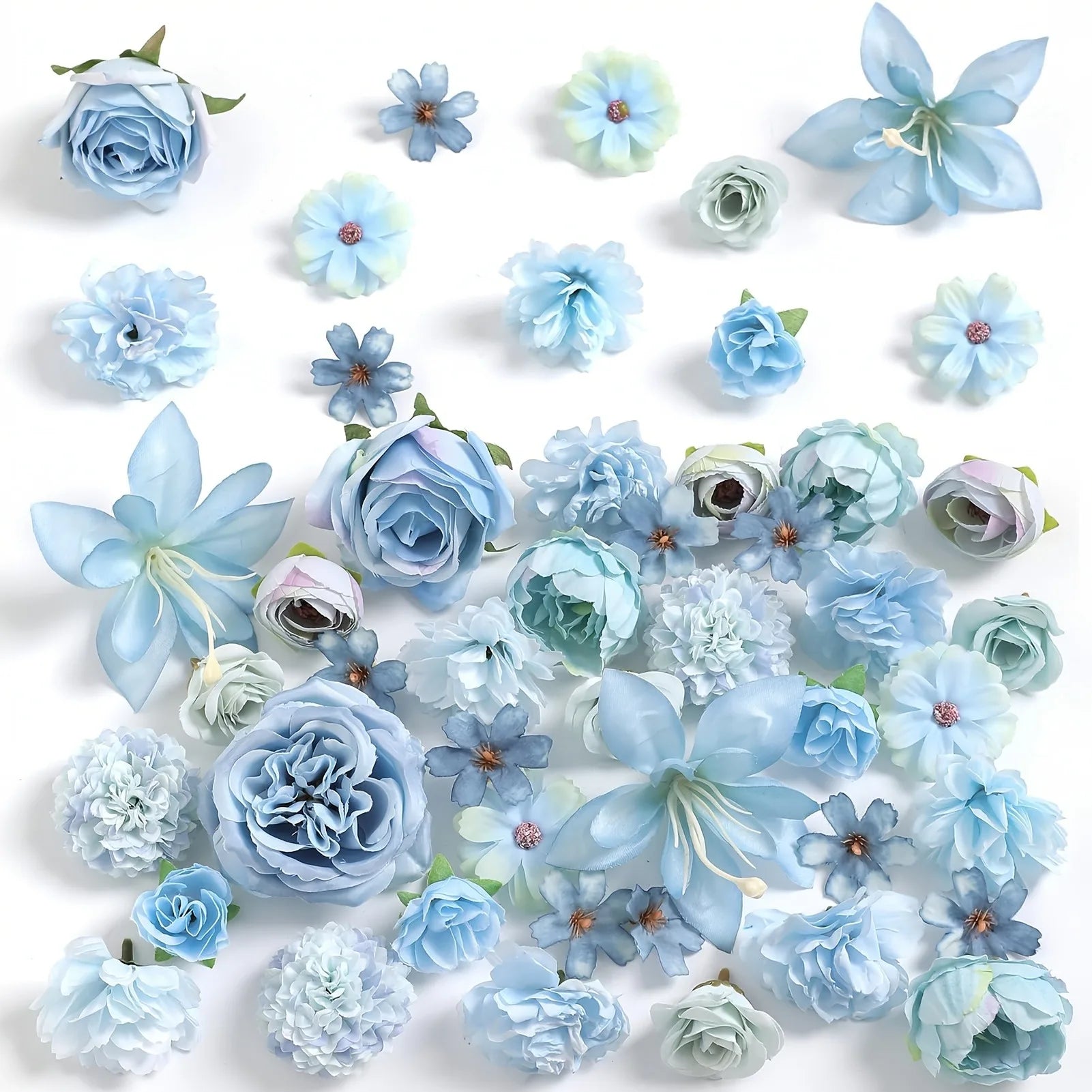 Silk Tulip Flower Heads – Pack of 49 | Artificial Flowers for Weddings & Home Décor