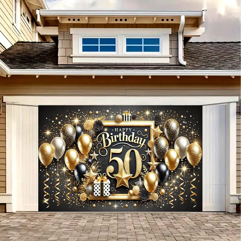 Happy 50th Birthday Banner – Indoor & Outdoor Party Decoration
