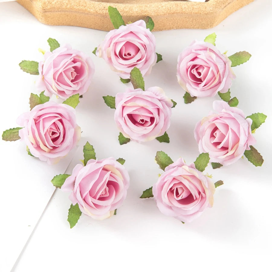Mini Silk Rose Heads | 4cm Bulk Artificial Flowers for Weddings, Wreaths & DIY Crafts