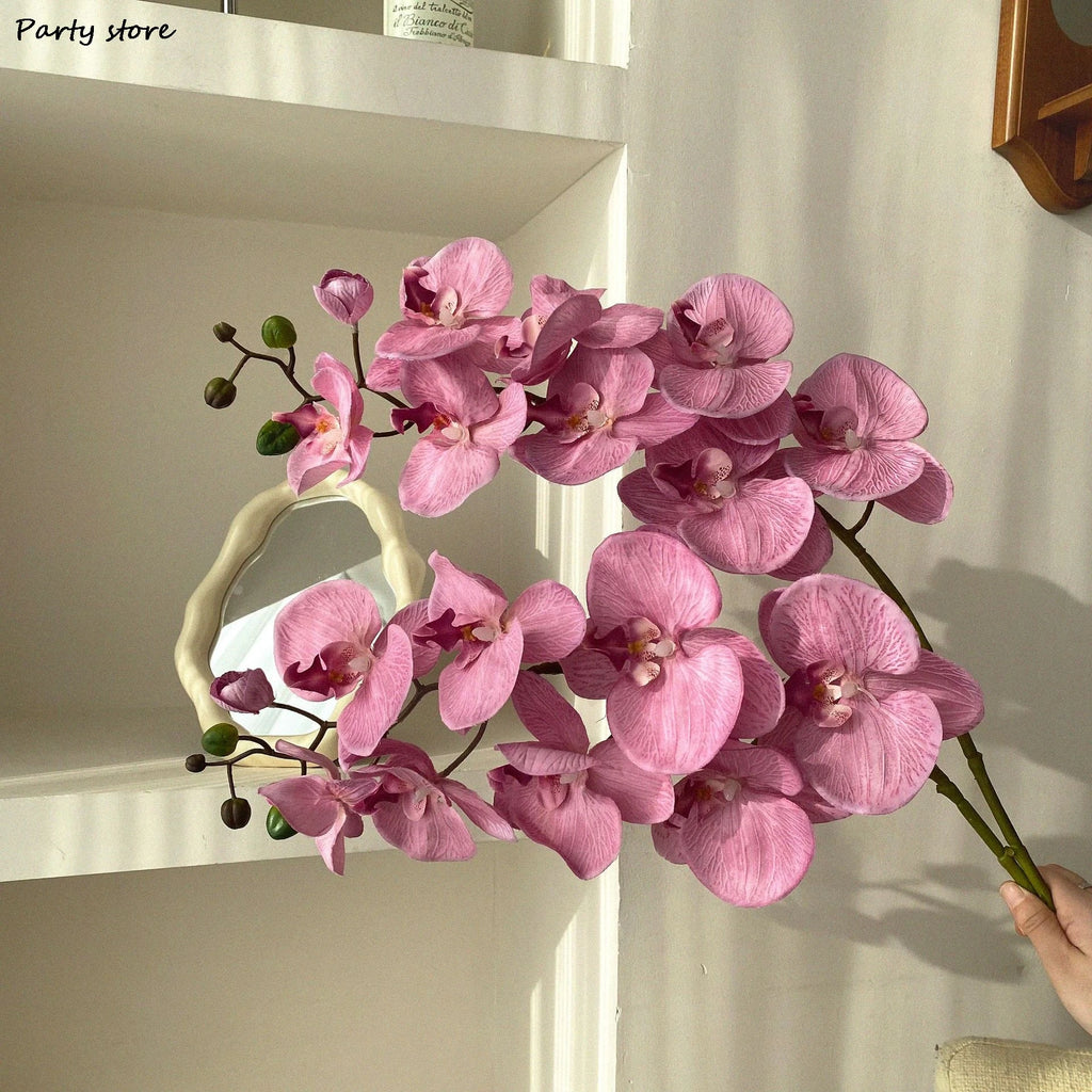 Artificial Butterfly Orchid Silk Flowers – 9 Heads | Wedding & Home Decor