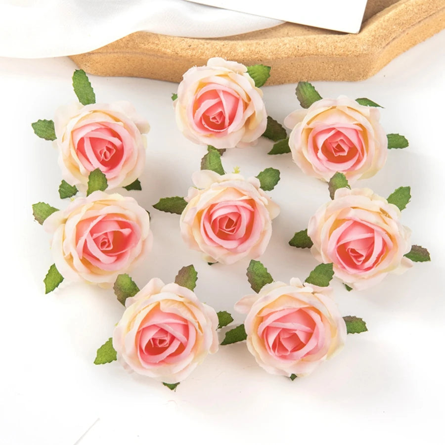 Mini Silk Rose Heads | 4cm Bulk Artificial Flowers for Weddings, Wreaths & DIY Crafts