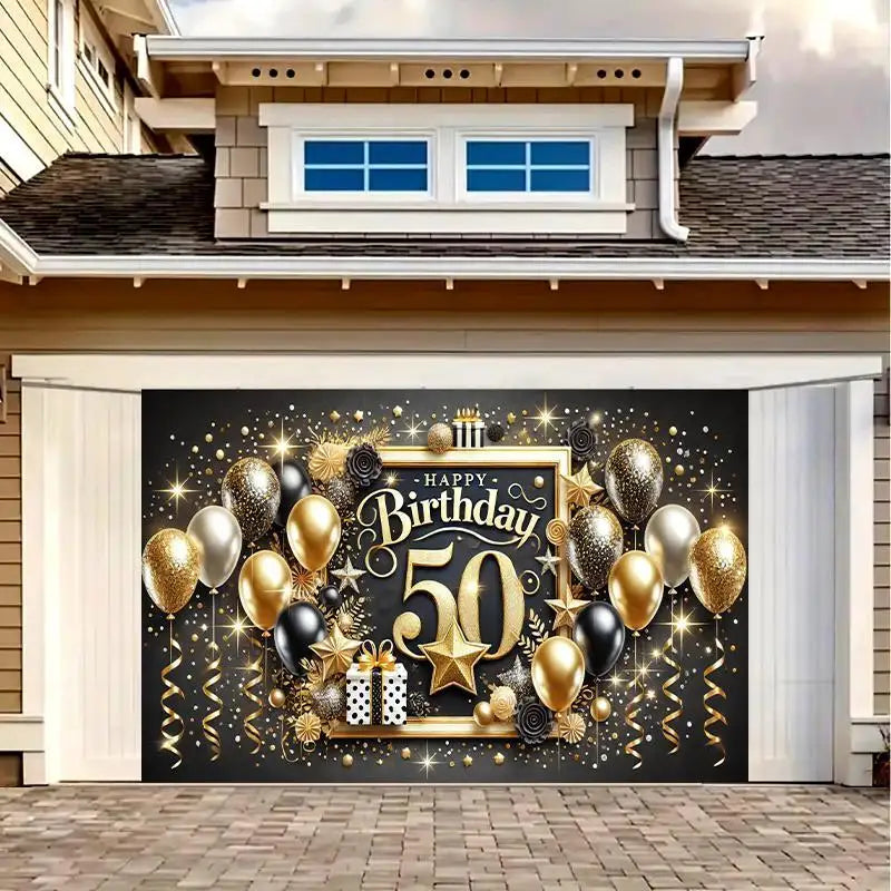 Happy 50th Birthday Banner – Indoor & Outdoor Party Decoration