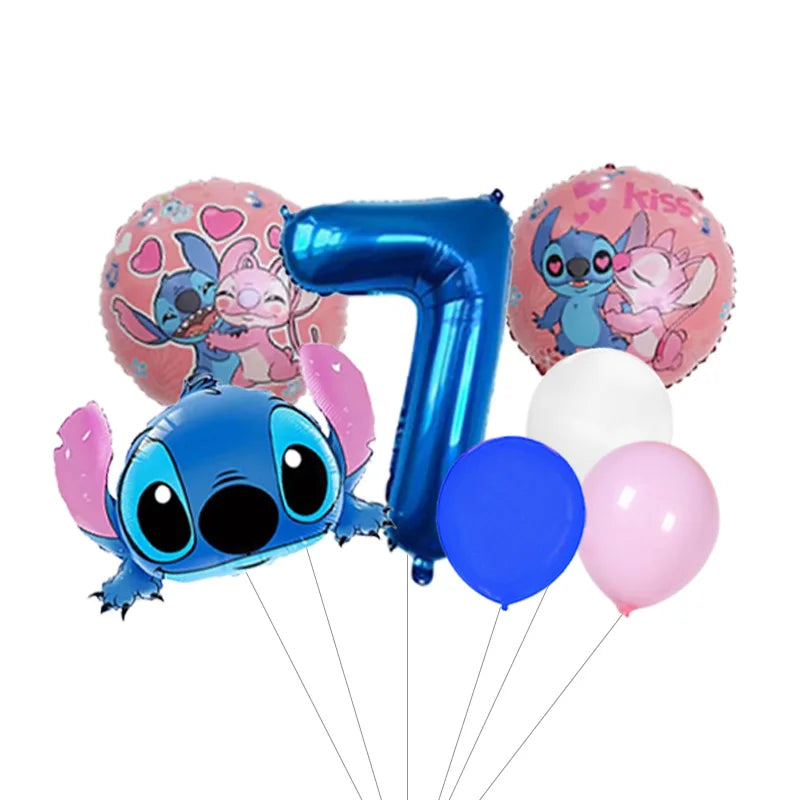 Lilo & Stitch Foil Balloon – Number & Character Aluminium Balloon