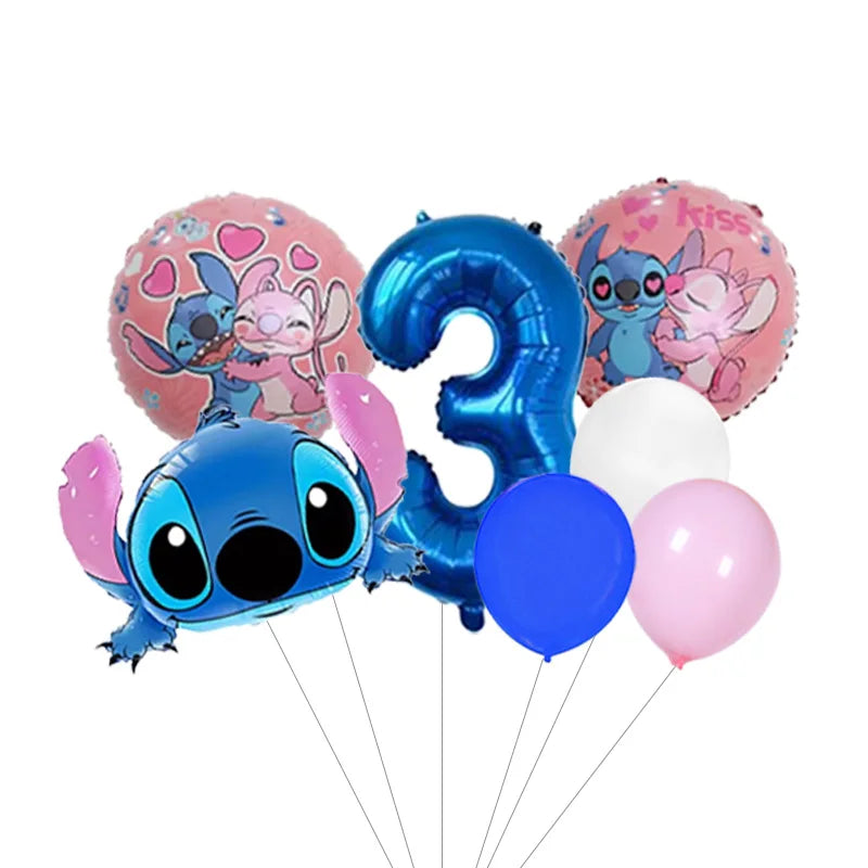 Lilo & Stitch Foil Balloon – Number & Character Aluminium Balloon