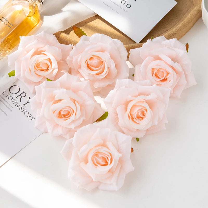 Silk Rose Heads – Pack of 100 | 10cm Bulk Artificial Flowers for Weddings & Events