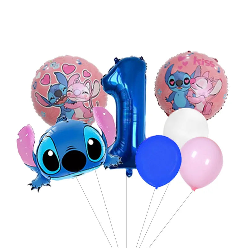 Lilo & Stitch Foil Balloon – Number & Character Aluminium Balloon