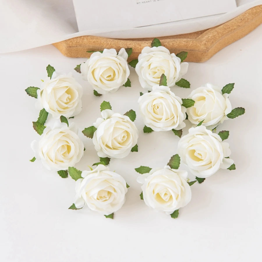 Mini Silk Rose Heads | 4cm Bulk Artificial Flowers for Weddings, Wreaths & DIY Crafts