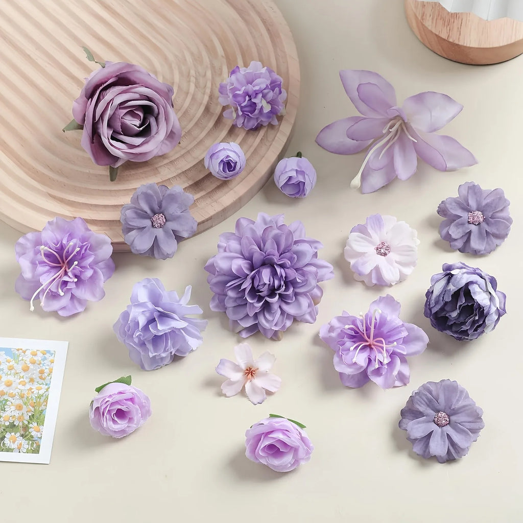 Silk Tulip Flower Heads – Pack of 49 | Artificial Flowers for Weddings & Home Décor