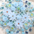 Blue Silk Artificial Rose Heads – 20 or 50 Pcs | Wedding & Party Decor