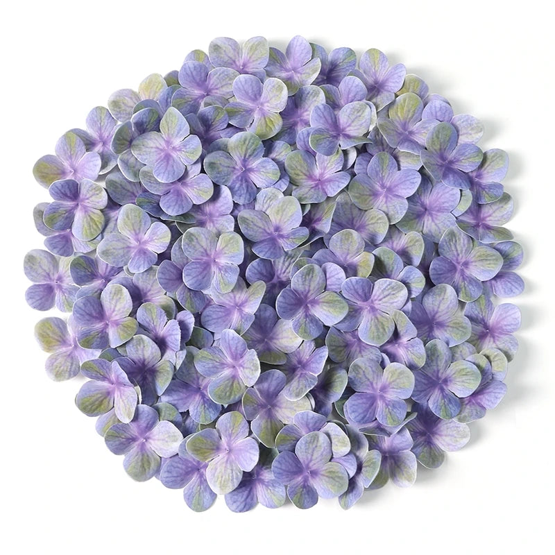 Silk Artificial Hydrangea Petals – 50, 100 or 200 Pcs | 11 Colours | Wedding & Party Decor