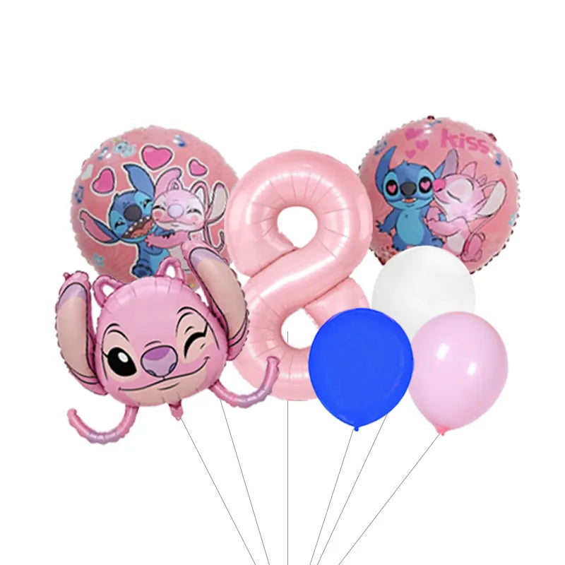 Lilo & Stitch Foil Balloon – Number & Character Aluminium Balloon