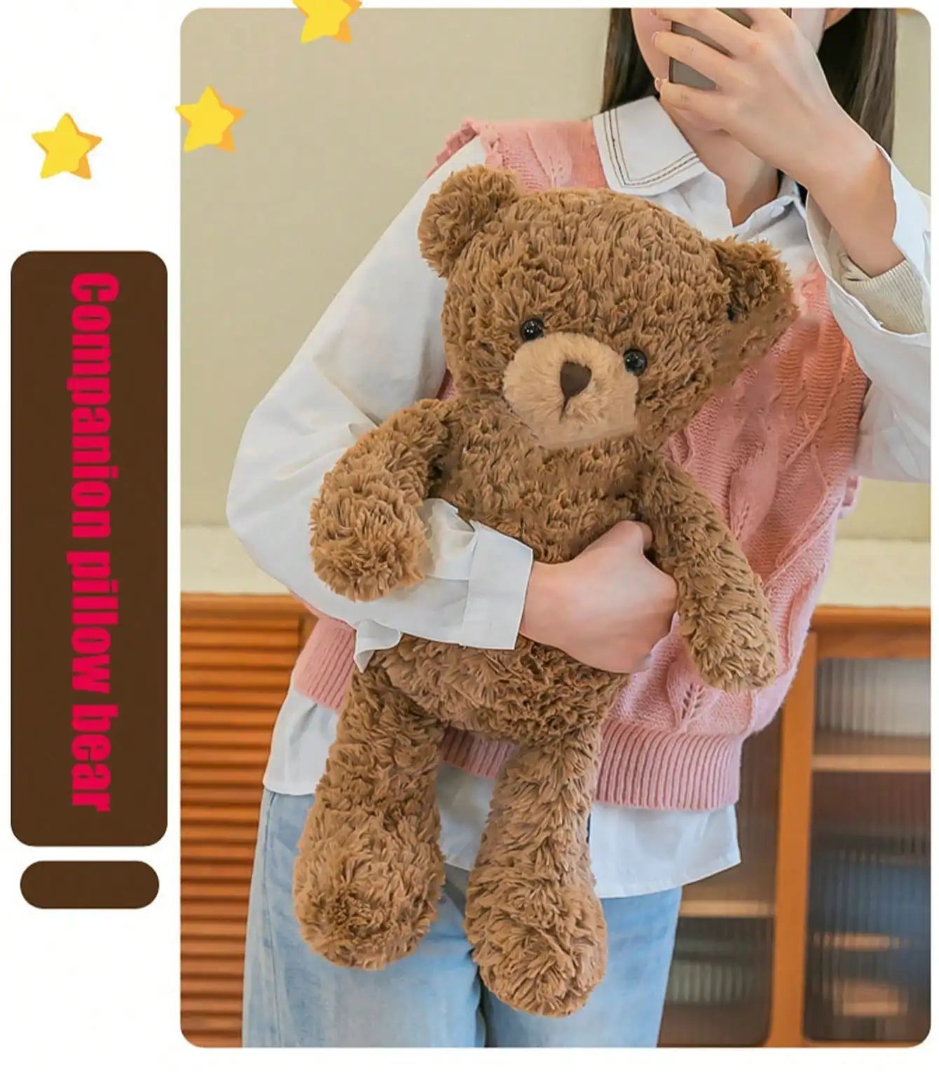 Cuddle Bear Plush Toy – Soft Stuffed Teddy Bear | 40cm | Sofa Pillow & Birthday Gift