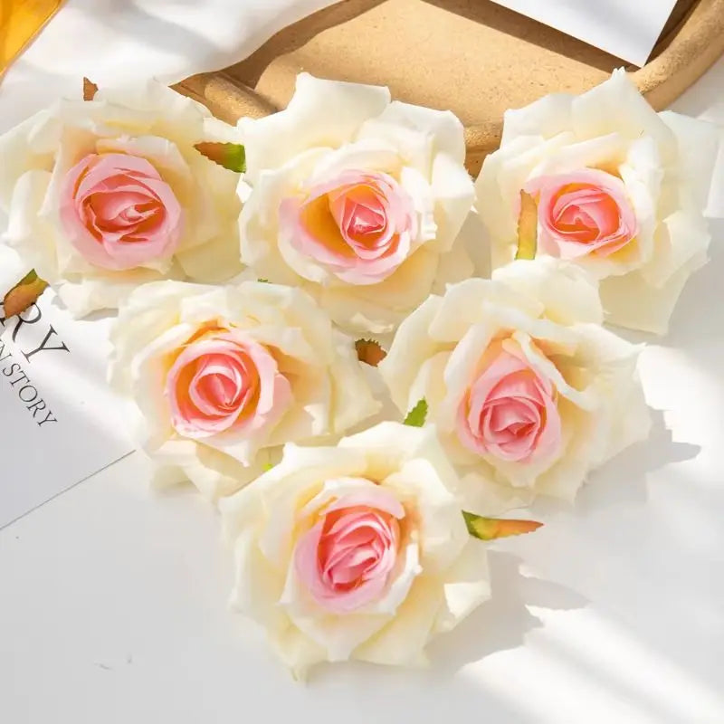 Silk Rose Heads – Pack of 100 | 10cm Bulk Artificial Flowers for Weddings & Events