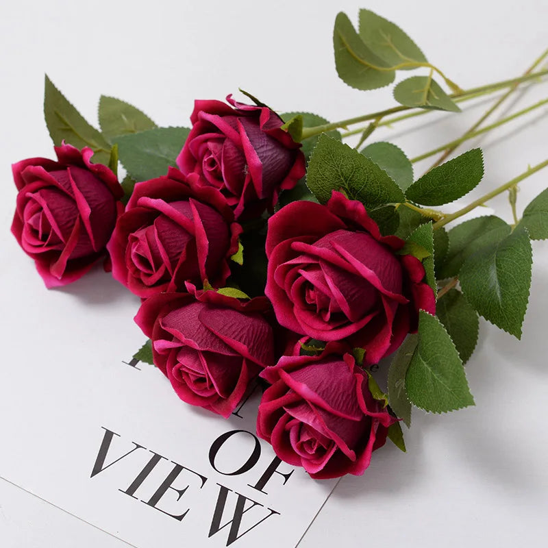 Silk Artificial Roses — Realistic Faux Rose Flowers for Weddings & Décor