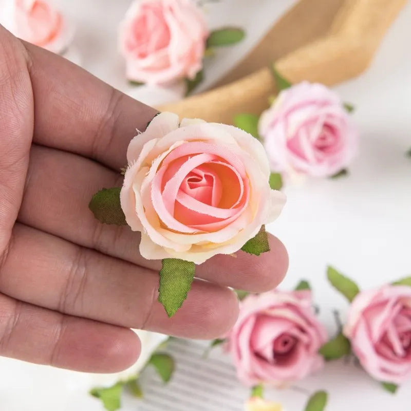 Mini Silk Rose Heads | 4cm Bulk Artificial Flowers for Weddings, Wreaths & DIY Crafts