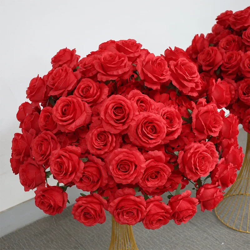 Silk Rose & Delphinium Flower Ball Centerpiece | Wedding & Event Décor