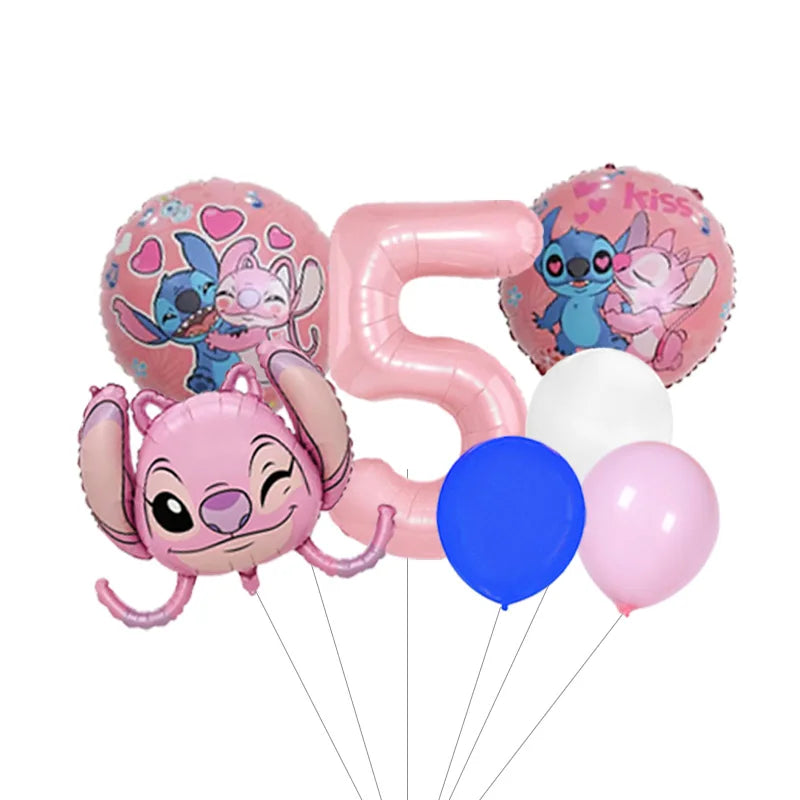 Lilo & Stitch Foil Balloon – Number & Character Aluminium Balloon
