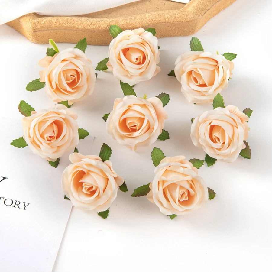 Mini Silk Rose Heads | 4cm Bulk Artificial Flowers for Weddings, Wreaths & DIY Crafts