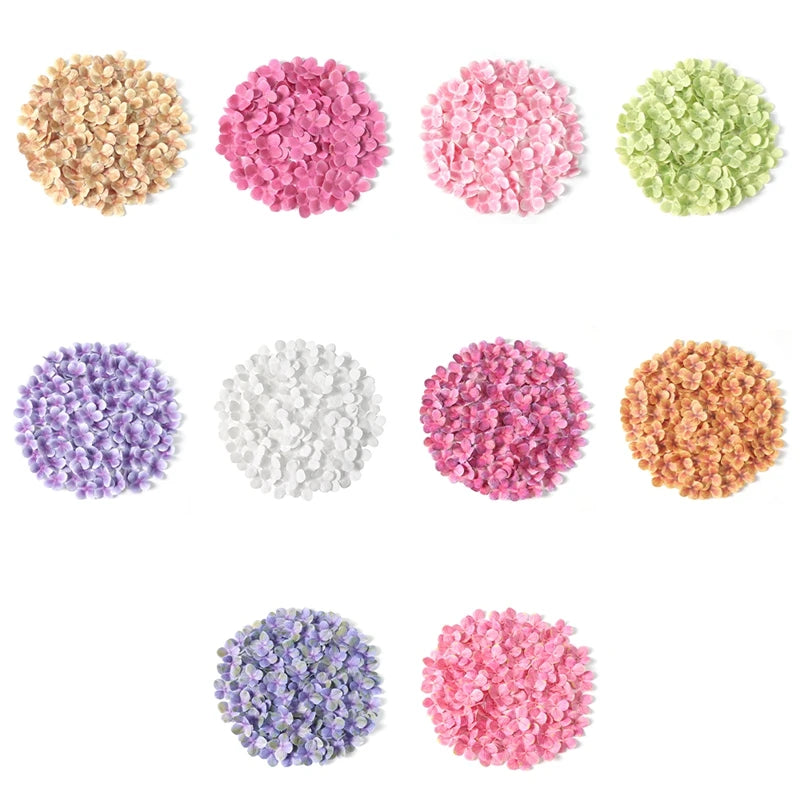 Silk Artificial Hydrangea Petals – 50, 100 or 200 Pcs | 11 Colours | Wedding & Party Decor