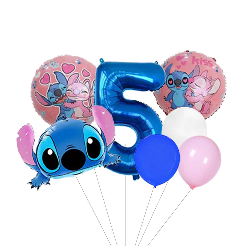 Lilo & Stitch Foil Balloon – Number & Character Aluminium Balloon