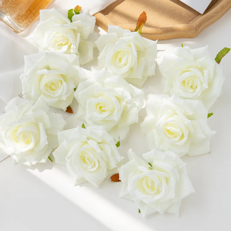 Silk Rose Heads – Pack of 100 | 10cm Bulk Artificial Flowers for Weddings & Events
