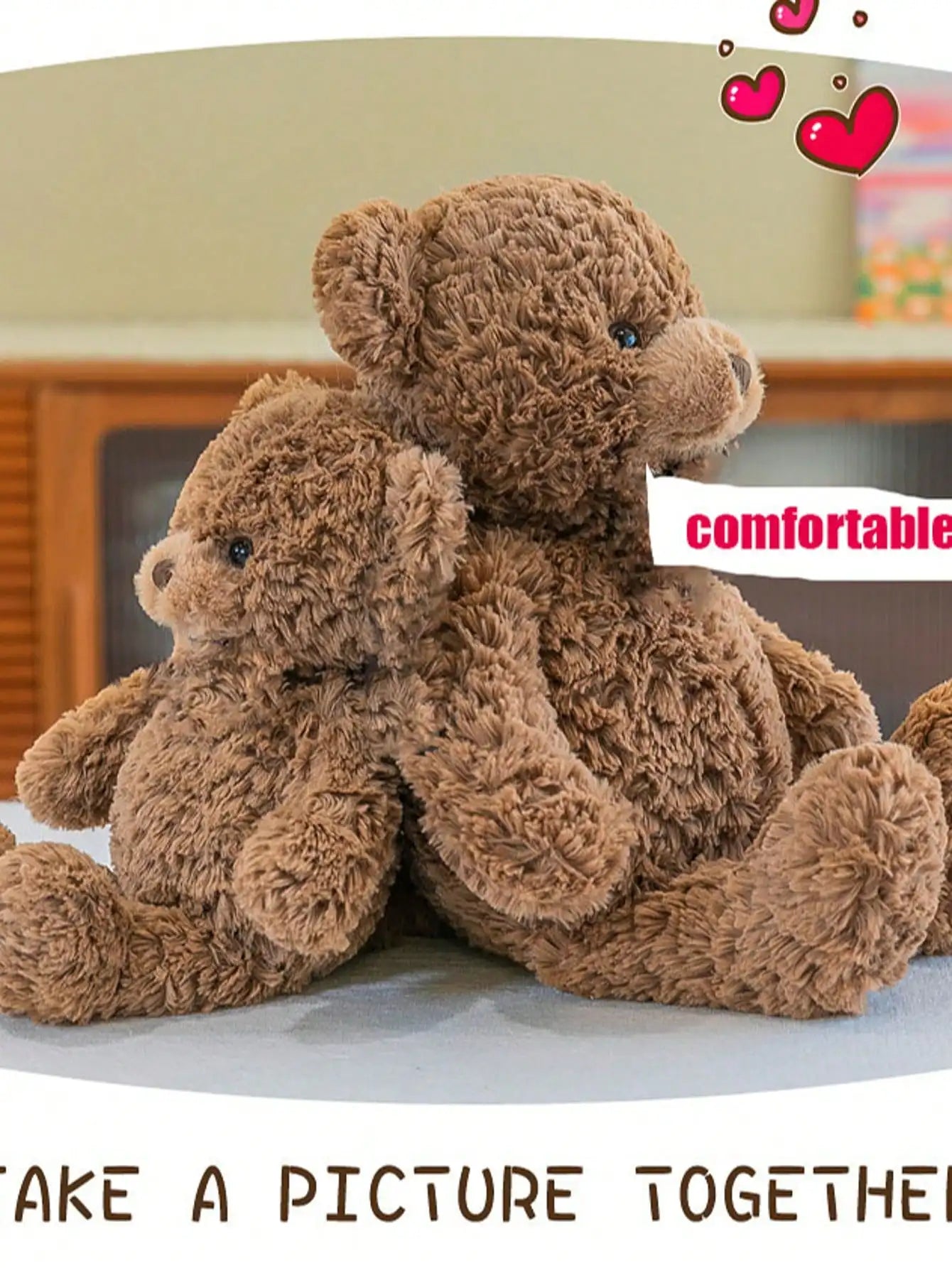 Cuddle Bear Plush Toy – Soft Stuffed Teddy Bear | 40cm | Sofa Pillow & Birthday Gift