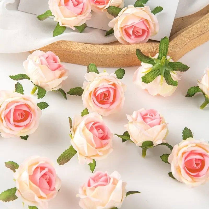 Mini Silk Rose Heads | 4cm Bulk Artificial Flowers for Weddings, Wreaths & DIY Crafts