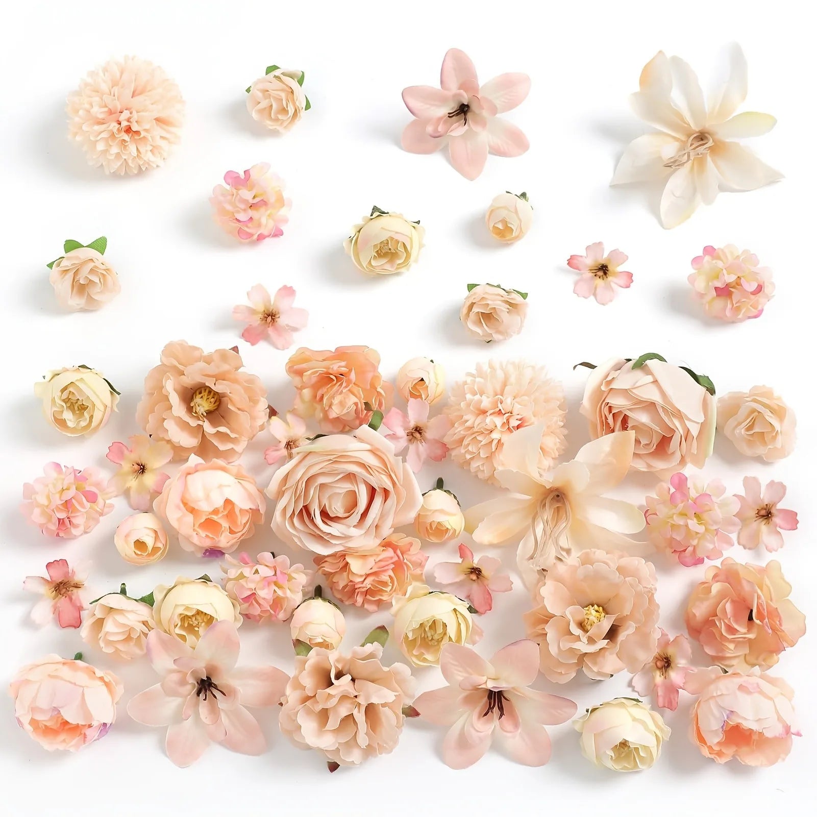 Silk Tulip Flower Heads – Pack of 49 | Artificial Flowers for Weddings & Home Décor