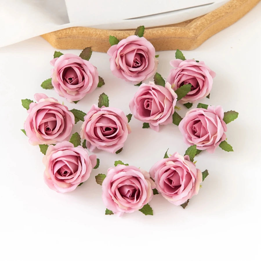 Mini Silk Rose Heads | 4cm Bulk Artificial Flowers for Weddings, Wreaths & DIY Crafts