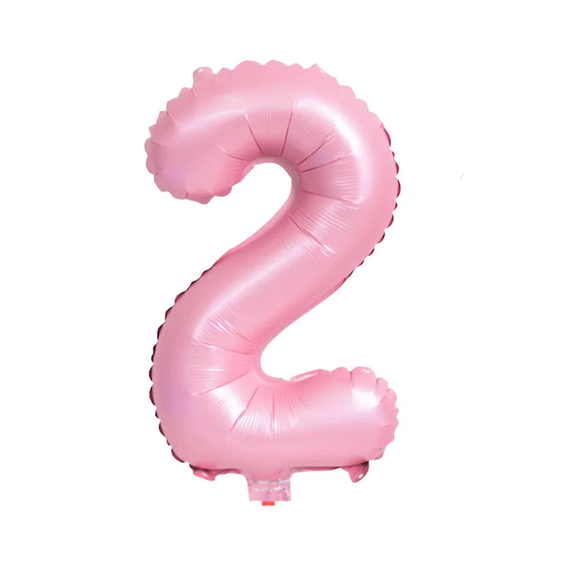 32" Giant Number Foil Balloon — Pink & Blue for Birthdays & Baby Showers