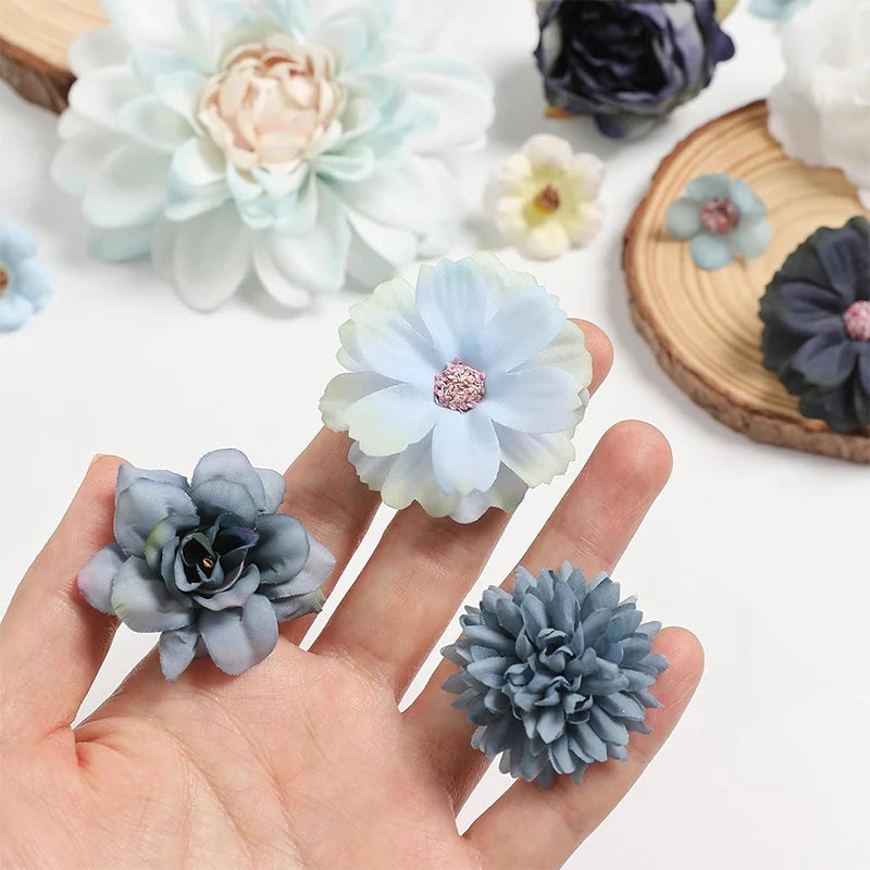Silk Dahlia Flower Heads – Pack of 20 | Wedding & Party Décor