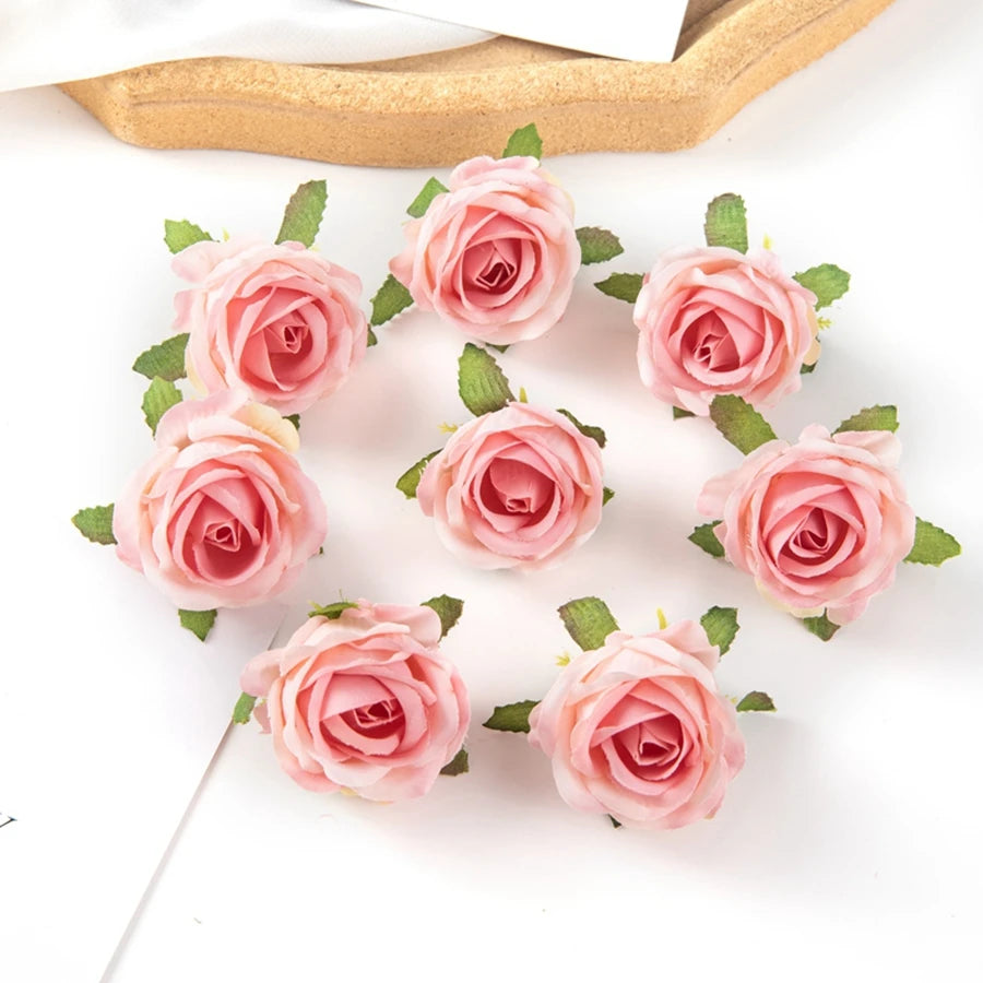 Mini Silk Rose Heads | 4cm Bulk Artificial Flowers for Weddings, Wreaths & DIY Crafts