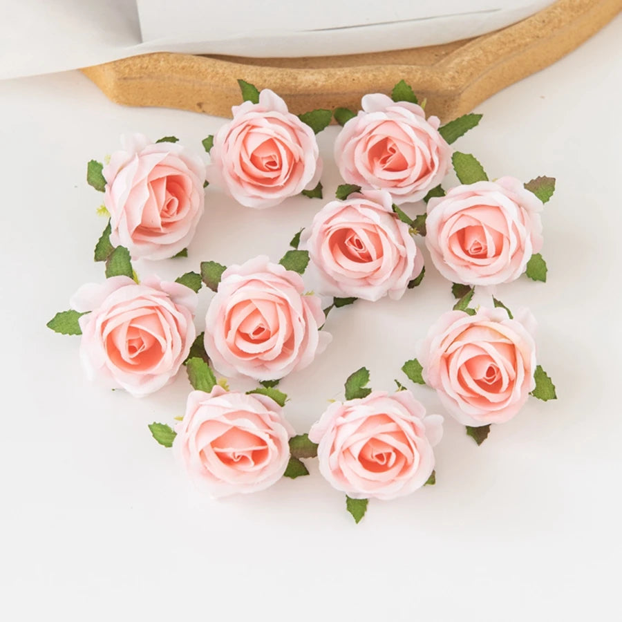 Mini Silk Rose Heads | 4cm Bulk Artificial Flowers for Weddings, Wreaths & DIY Crafts