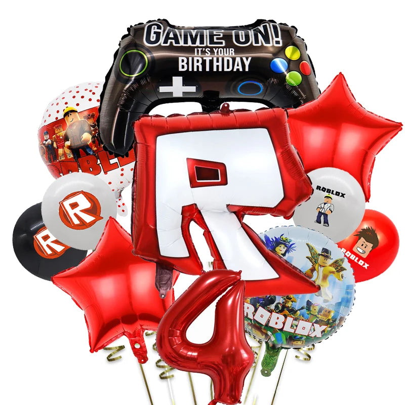 Roblox Themed Balloon Party Set | Kids Birthday Decoration Kit