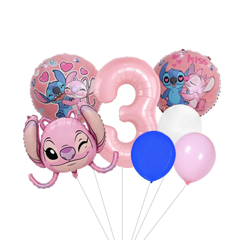 Lilo & Stitch Foil Balloon – Number & Character Aluminium Balloon