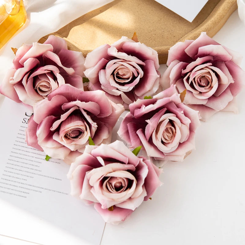 Silk Rose Heads – Pack of 100 | 10cm Bulk Artificial Flowers for Weddings & Events