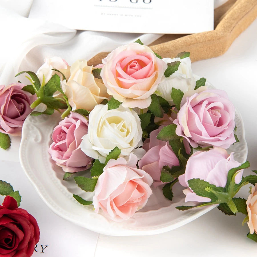 Mini Silk Rose Heads | 4cm Bulk Artificial Flowers for Weddings, Wreaths & DIY Crafts