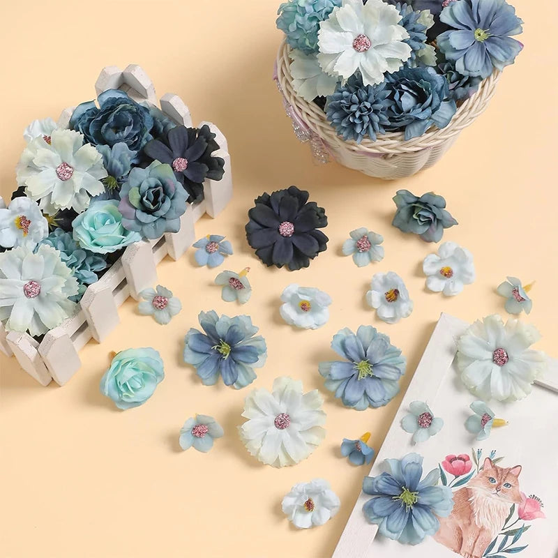 Silk Dahlia Flower Heads – Pack of 20 | Wedding & Party Décor