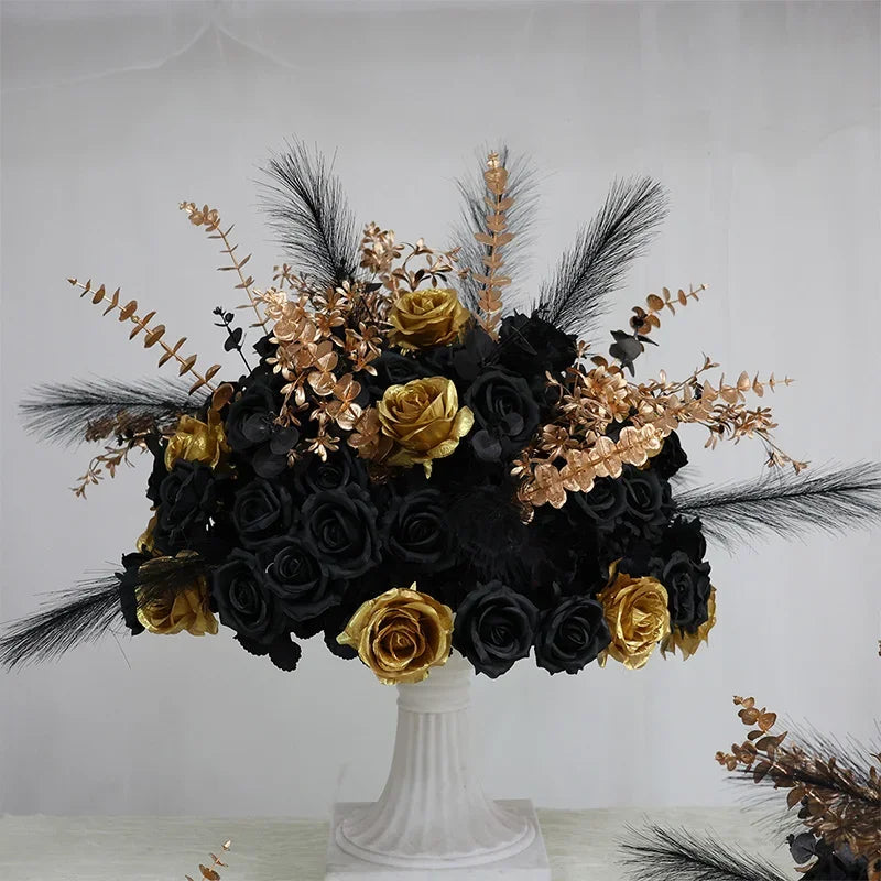 Silk Rose & Delphinium Flower Ball Centerpiece | Wedding & Event Décor