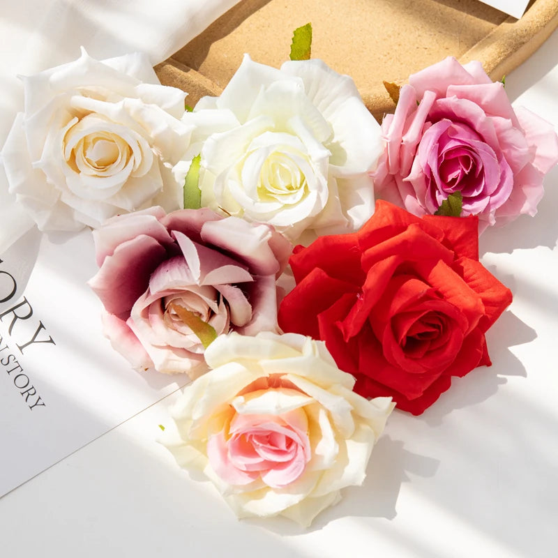 Silk Rose Heads – Pack of 100 | 10cm Bulk Artificial Flowers for Weddings & Events