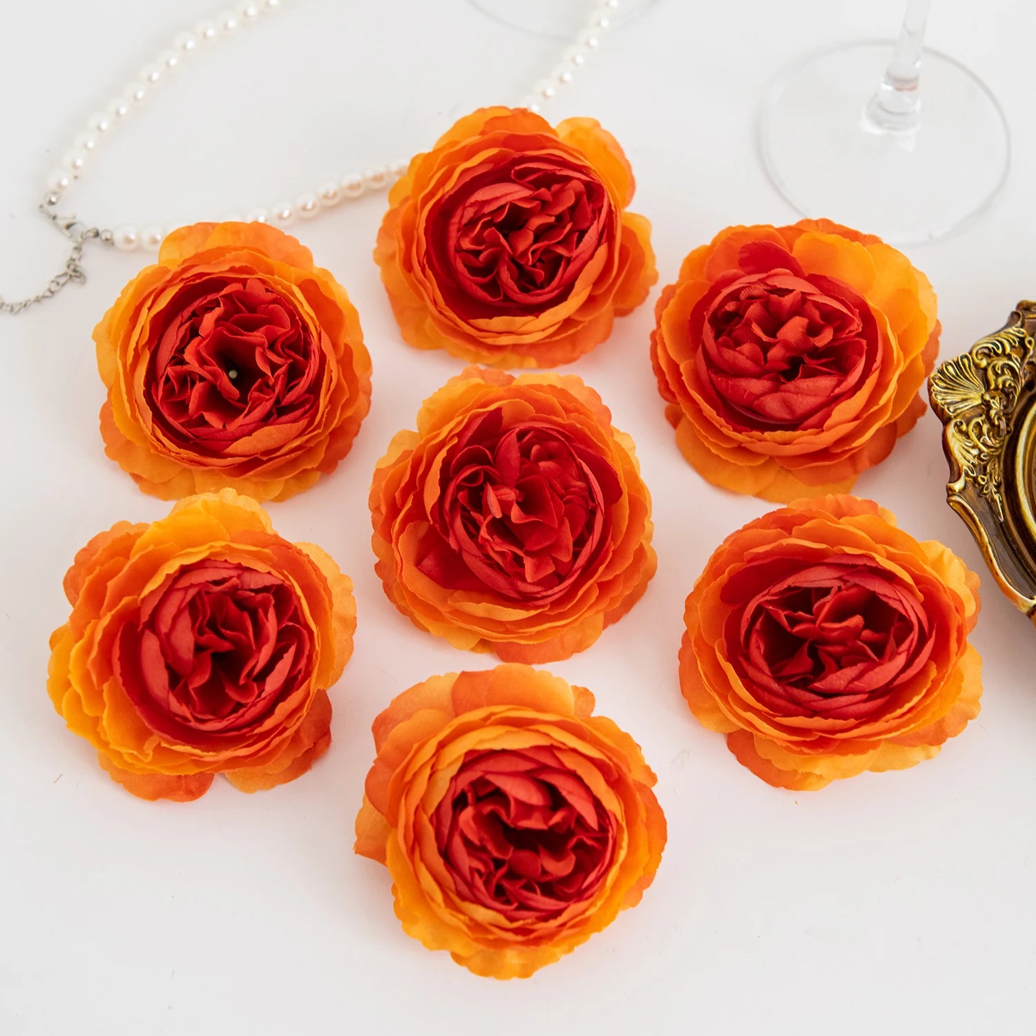 Silk Peony Artificial Flowers – Heads or Stems | 10 & 20 Pcs | Wedding & Home Decor
