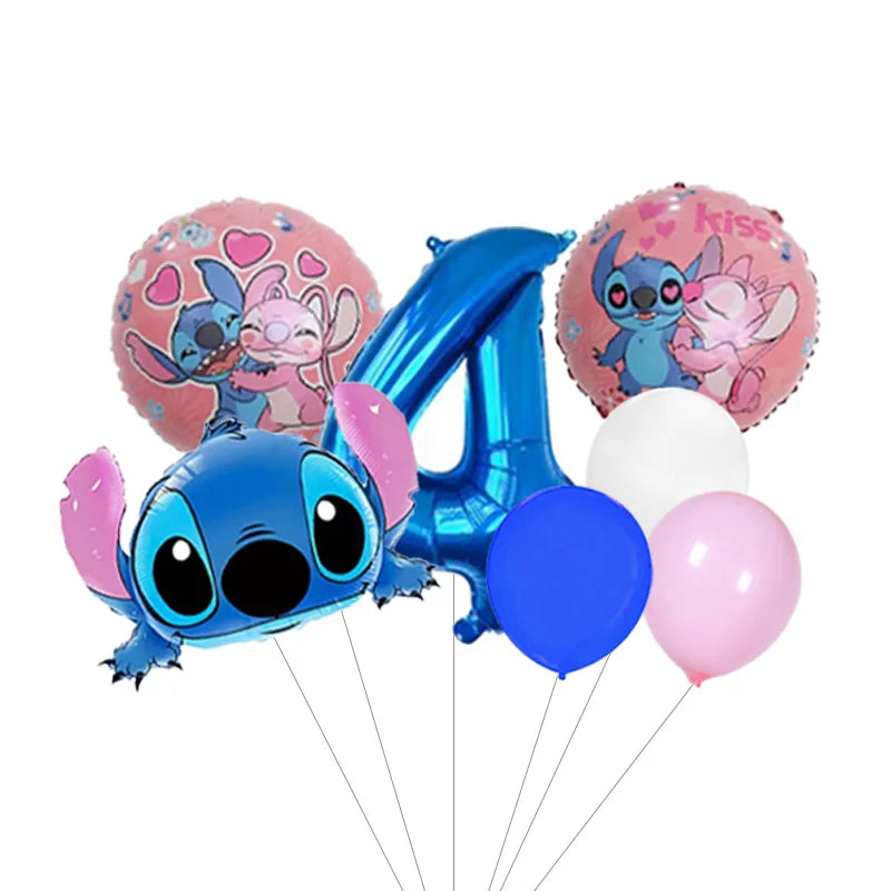 Lilo & Stitch Foil Balloon – Number & Character Aluminium Balloon