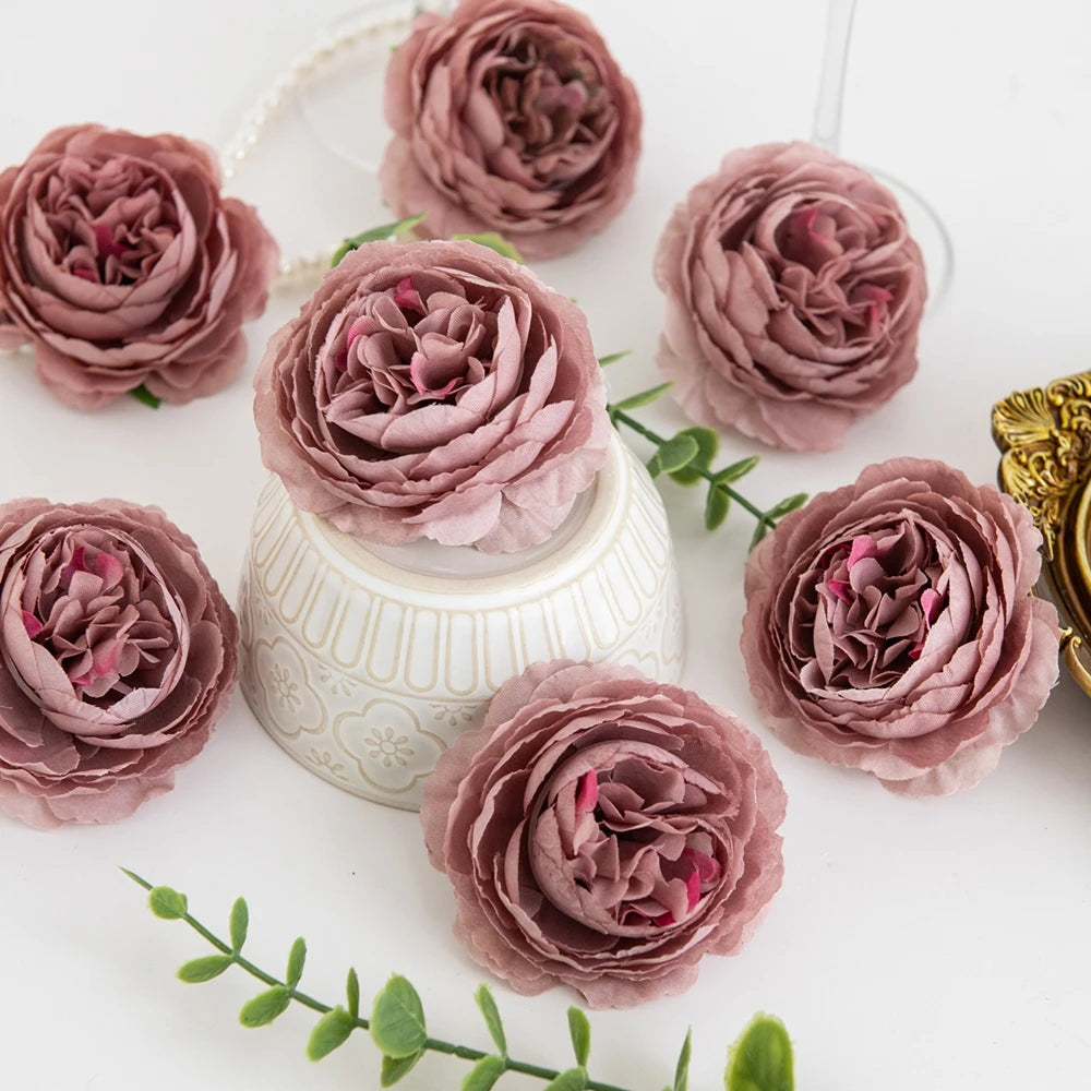 Silk Peony Artificial Flowers – Heads or Stems | 10 & 20 Pcs | Wedding & Home Decor