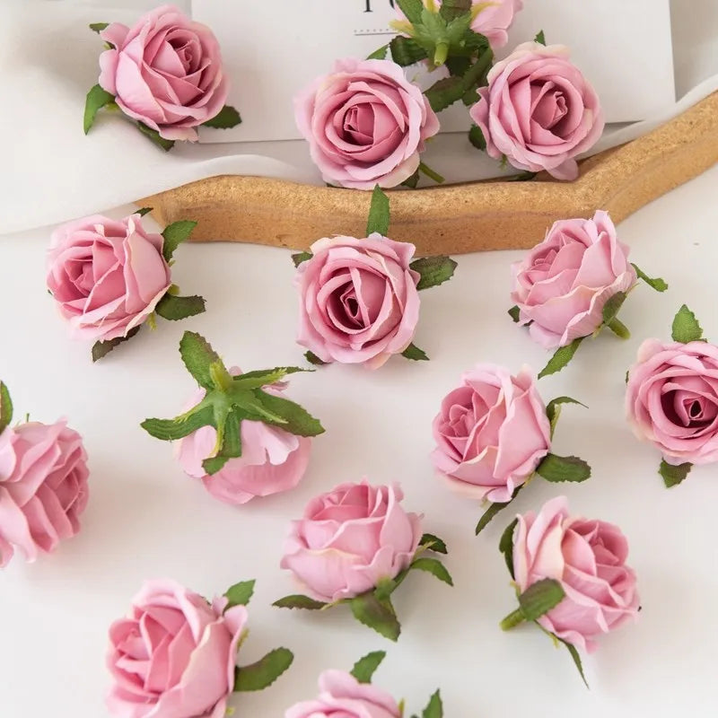 Mini Silk Rose Heads | 4cm Bulk Artificial Flowers for Weddings, Wreaths & DIY Crafts